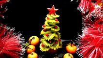 Елочка из киви! Christmas tree of kiwi! Украшения из фруктов! Decoration of fruit!