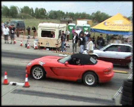 Dodge Viper Vs. Audi 90 Quattro Turbo Drag Race