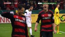 Chicharito (Penalty) GOAL - Bayer Leverkusen 1 - 0t Werder Bremen -  DFB Pokal - 09-02-2016