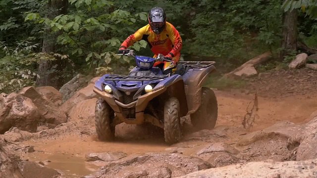 Testing the 2016 Yamaha Grizzly 700 EPS 4x4 at Wind Rock Riding Area in Tennessee