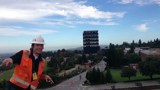AWESOME BUILDING IMPLOSION - CSU East Bay Warren Hall Implosion in HD