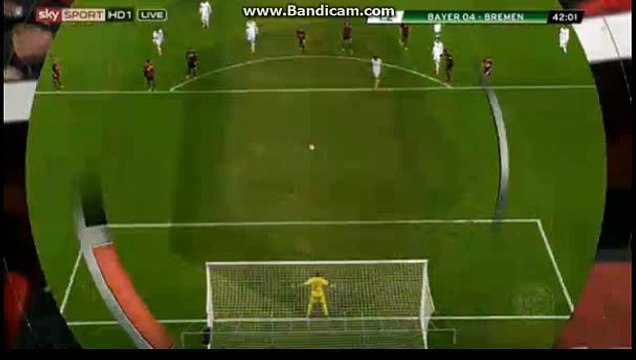 claudio pizzaro goal 1-2 Leverkusen vs Werder bremen
