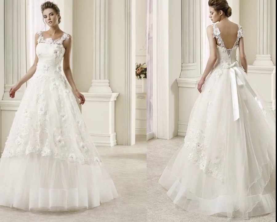 Üç Boyutlu Dantelli Gelinlik Modelleri | Üç Boyutlu Çiçekli Gelinlik Modelleri 2016 | Nova Bella Gelinlik Nişantaşı