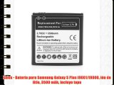 Xaiox - Batería para Samsung Galaxy S Plus i9001/i9000 ión de litio 3500 mAh incluye tapa