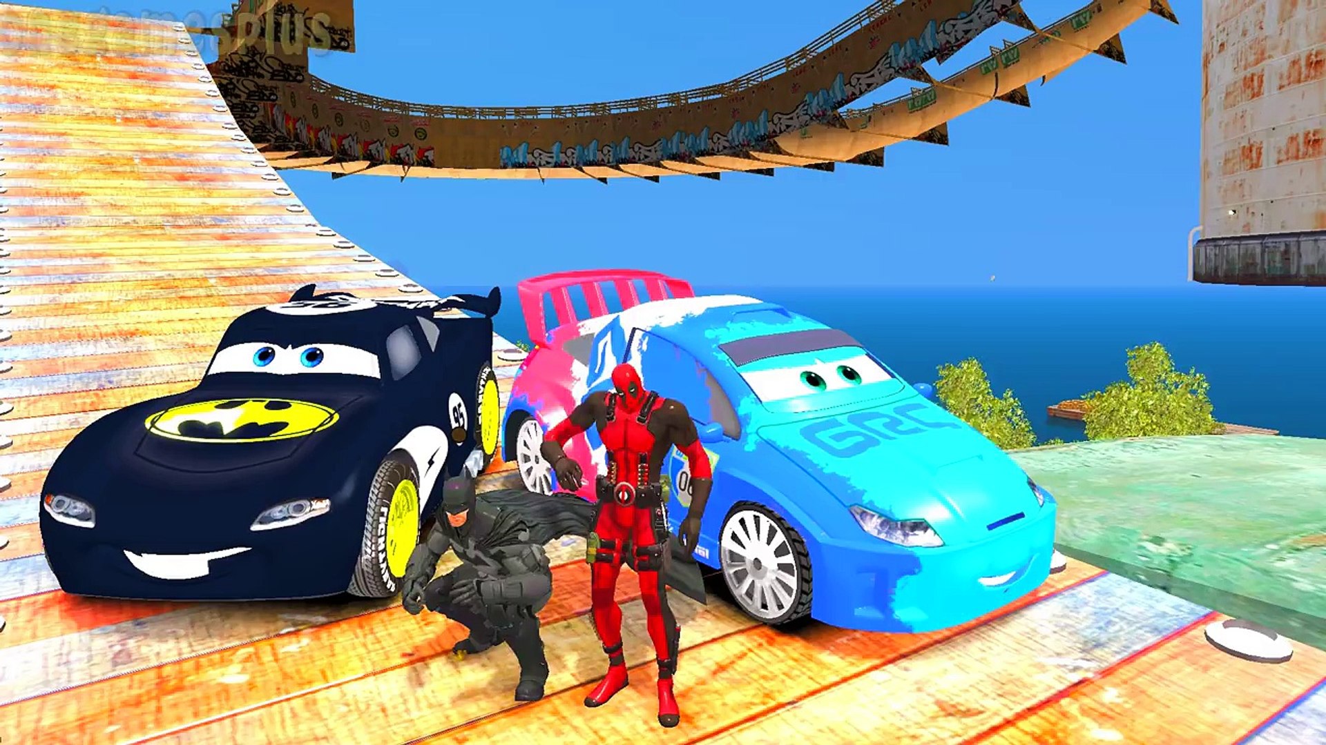 ⁣Childrens Songs Disney cars Lightning McQueen & Snot Rod Deadpool Captain America