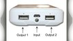 Cargador portátil micro usb vhbw batería usb externa de repuesto 10400mAh blanco Apple i-Phone