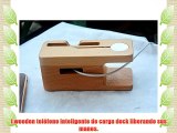 eimolife ® 2015 nuevo madera elegante reloj estación de carga soporte de teléfono carga para