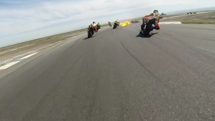 Fiery First Lap Crash