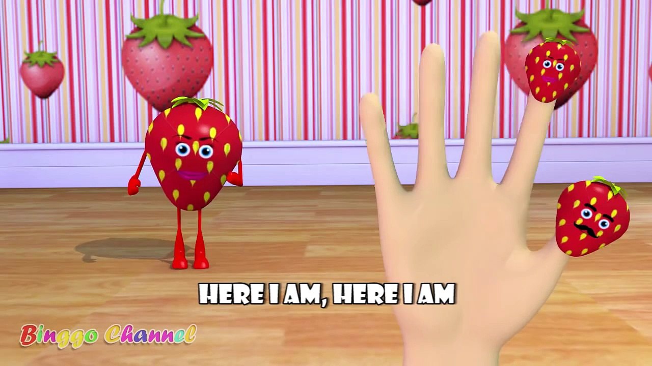 Strawberry 3D Finger Family | Nursery Rhymes | 3D Animation In HD From Binggo Channel