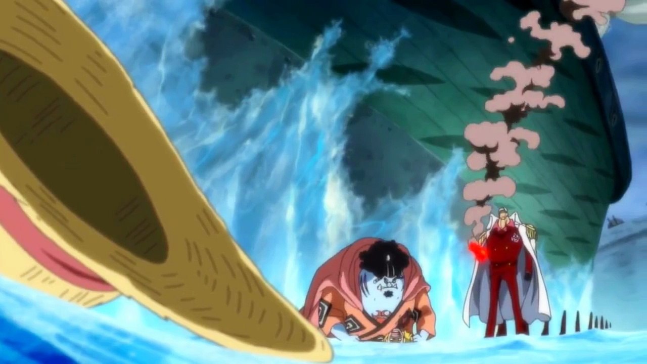 One Piece - Short Clip: Crocodile Saves Both Jimbie & Luffys Lives from Akainu