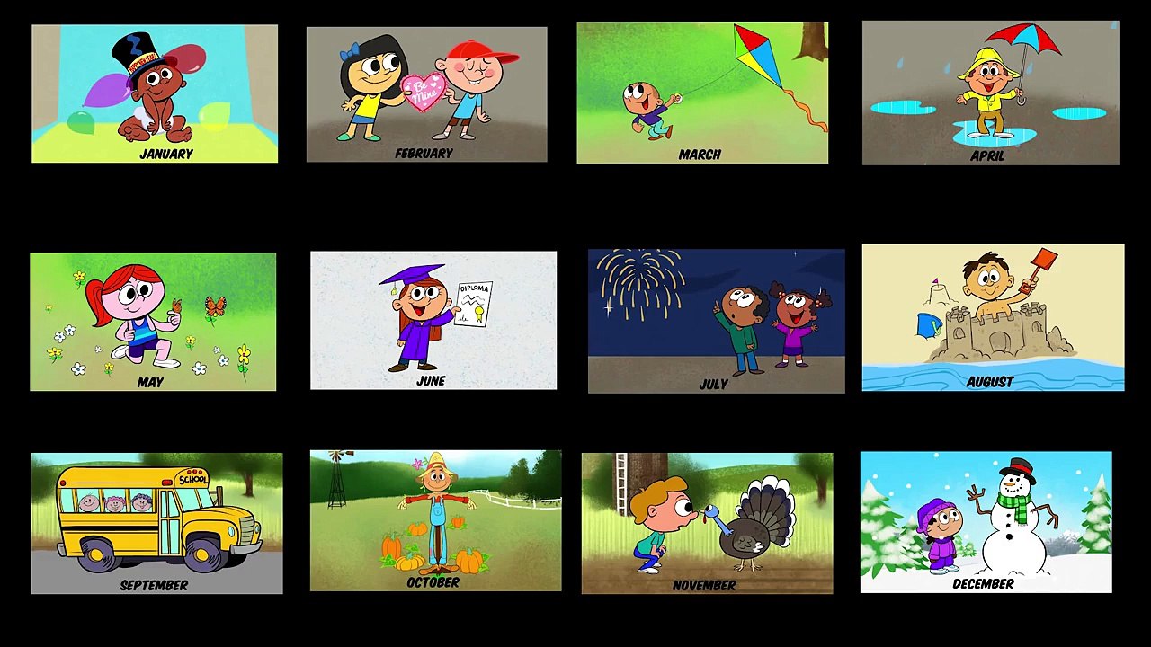 Months of the Year Song 12 Months of the Year Kids Songs by The Learning Station