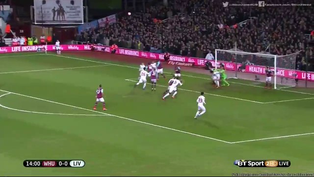 Christian Benteke Super Chance - West Ham v. Liverpool 09.02.2016 HD FA Cup