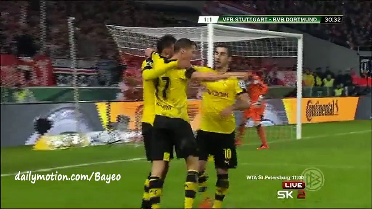 Pierre-Emerick Aubameyang Goal HD - VfB Stuttgart 1-2 Dortmund - 09-02-2016 DFB Pokal