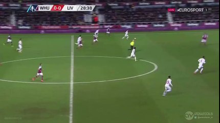 Teixeira Super Chance - West Ham United vs Liverpool 09.02.2016 HD