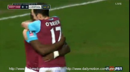Michail Antonio Goal West Ham 1 - 0 Liverpool FA Cup 9-2-2016