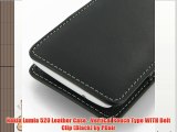 Nokia Lumia 520 Leather Case - Vertical Pouch Type WITH Belt Clip (Black) by PDair