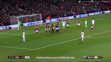 Philippe Coutinho Crazy Free-Kick Goal HD - West Ham 1-1 Liverpool  (FA Cup 09-02-2016