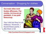 French Lesson 155 - Shopping Buying clothes - Dialogue Conversation   English subtitles