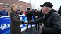 Hillary Clinton in N.H., greeted by supporters from the U.K.
