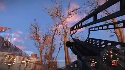 Fallout 4 - Shooting a Mini Nuke at a Vertibird -O