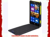 Stilgut UltraSlim - Funda exclusíva en piel auténtica para  Nokia Lumia 625 - Color Azul marino