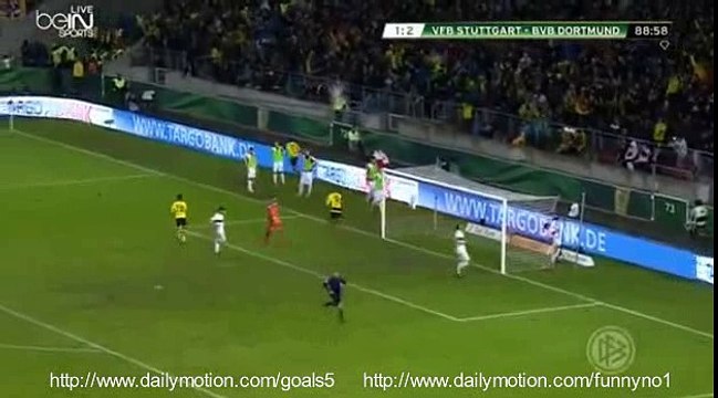 Henrikh Mkhitaryan Goal Stuttgart 1 - 3 Dortmund DFB Pokal 9-2-2016