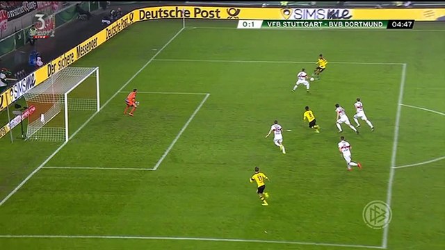 0-1 Marco Reus Goal Germany DFB Pokal Quarterfinal - 09.02.2016, VfB Stuttgart 0-1