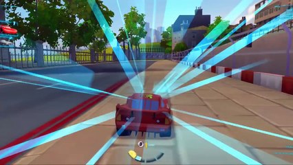 Cars 2 le film Disney Pixar - Flash McQueen fait la course à Londres - 1ère Place