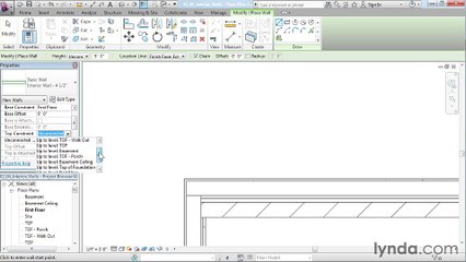 02 04. Creating the interior walls for the main level - House in Revit Architecture
