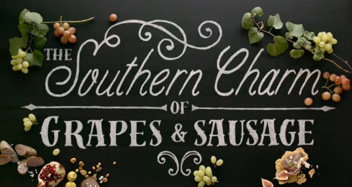 The Southern Charm of Grapes and Sausage