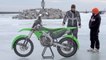 Ice Ninja! Kawasaki KX250F Ice Racing On a Frozen Lake In Wisconsin | ON TWO WHEELS
