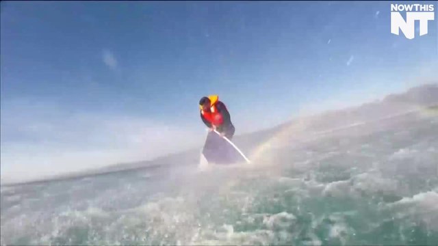 Refugee Rescued From A Capsized Boat