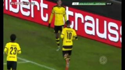 Stuttgart vs Borussia Dortmund. 1 - 3 . Mkhitaryan 89