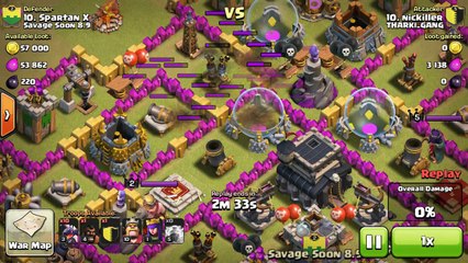 Clash Of Clans - Destroy th9 by dragon balloon