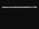 (PDF Download) Computer Accounting with QuickBooks Pro 2009 PDF