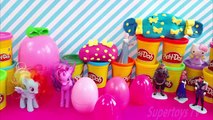 Spongebob Play doh surprise eggs Minnie mouse Mickey mouse mlp OLAF Frozen Cars 2 Barbie girl