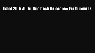[PDF Download] Excel 2007 All-In-One Desk Reference For Dummies [Download] Online