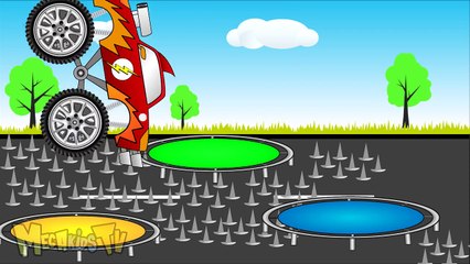 Green Truck Vs Flash Truck - Trucks For Kids - Mega Kids Tv