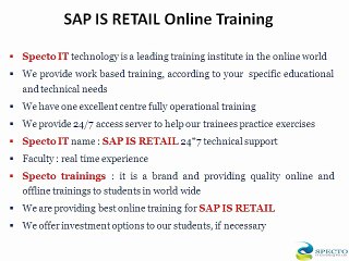 SAP IS-RETAIL Online Training in usa,uk