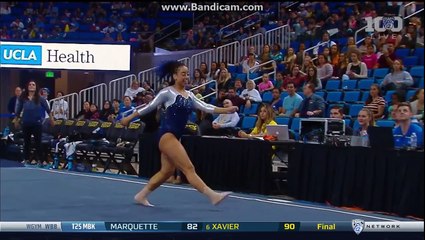 The spectacular routine of a gymnast hip hop fan