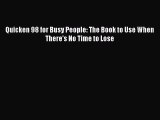 [PDF Download] Quicken 98 for Busy People: The Book to Use When There's No Time to Lose [PDF]