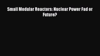 [PDF Download] Small Modular Reactors: Nuclear Power Fad or Future?  Free PDF