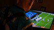 Angry GrandPa destroys his Flat Screen TV after Super Bowl Loss of Panthers