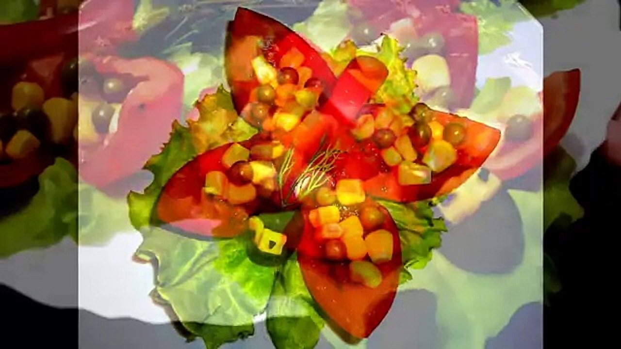 Бабочки из помидор! Украшения из помидор! Butterflies of tomato! Decoration of tomato!