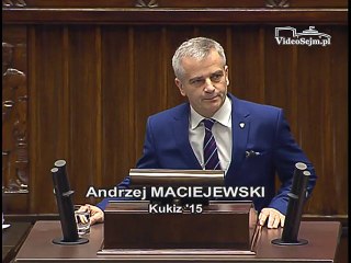 Poseł Andrzej Maciejewski - Wystąpienie z dnia 09 lutego 2016 roku.