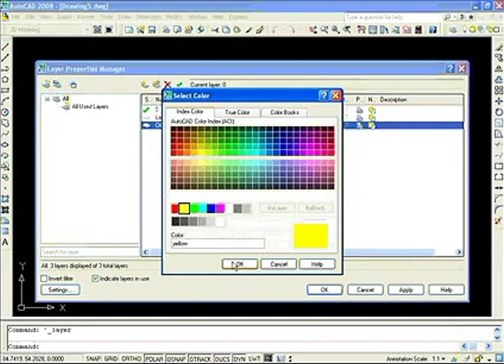 Drawing with AutoCAD understanding layers, draw tool, command line in Hindi_Urdu