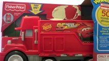 Disney Cars Wheelies MACK Hauler Truck Fisher Price Toy Truck with Lightning McQueen