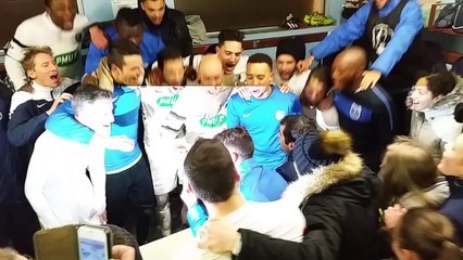 Les joueurs de l'USG célèbrent la victoire