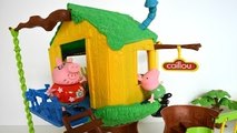 Pig George da Familia Peppa Pig ajuda Rebeca a Fazer Casa na Arvore!!! Em Portugues Tototoykids