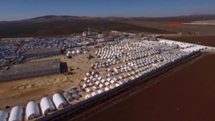 Kilis Bab El Sınır Kapısındaki Çadırkent Havadan Görüntülendi
